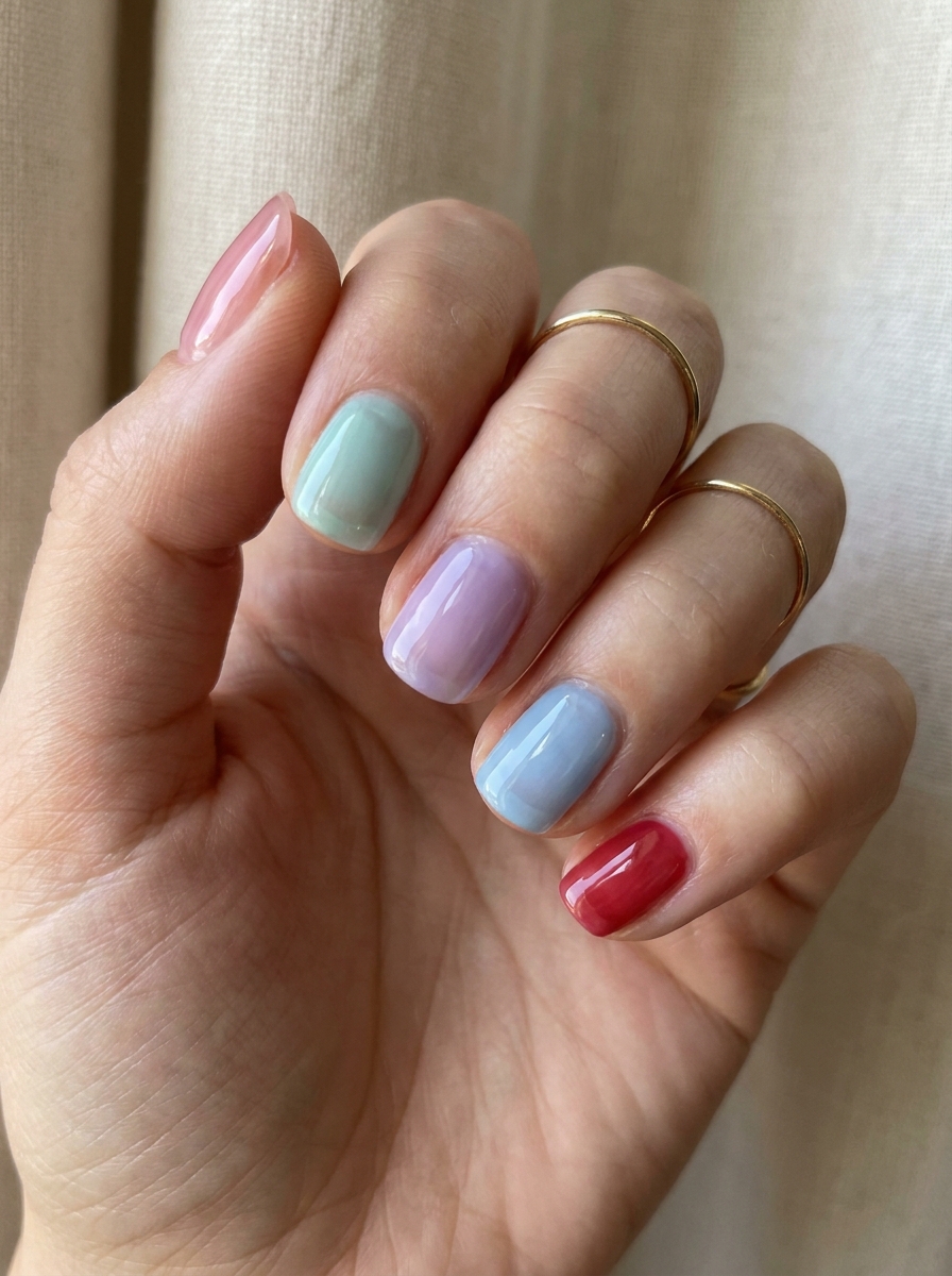 Jelly Glass Mix Nails als Glass Nails Inspiration 2026